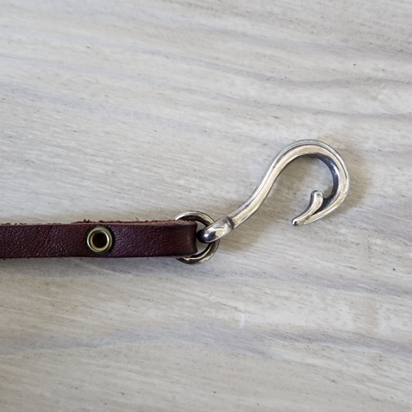 James Avery Brown Leather Bracelet with Silver Hook - Picture 7 of 12